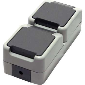 Schneider Electric Merten Aquastar wandcontactdoos 2-voudig | verticaal grijs (1073750)