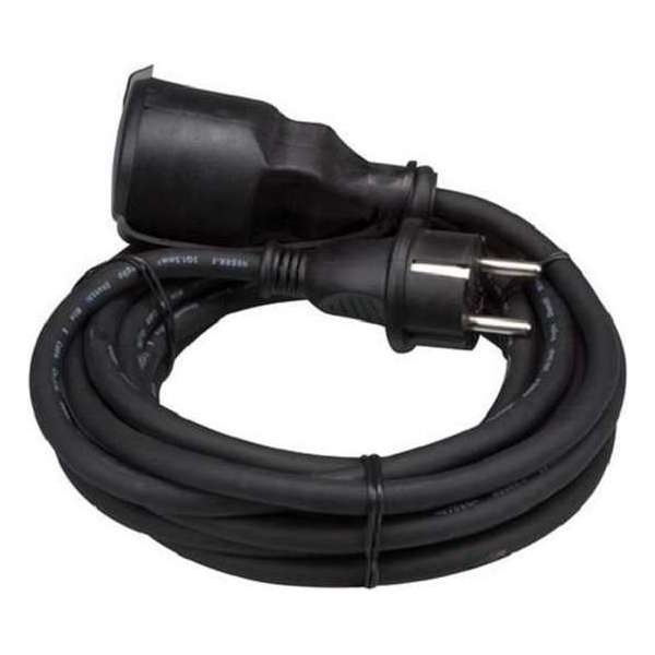 Perel Verlengkabel 5 Meter Rubber Zwart Perel Verlengkabel 5 Meter Rubber Zwart
