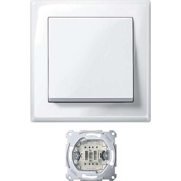 Jumbo Wisselschakelaar Compleet - Polarwit - Systeem M - Schneider Electric - MTN3341-1419 Jumbo Wisselschakelaar Compleet - Polarwit - Systeem M - Schneider Electric - MTN3341-1419