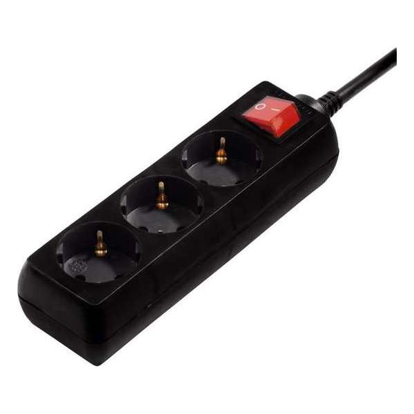 Hama 00108816 3AC outlet(s) 230V 3m Zwart Hama 00108816 3AC outlet(s) 230V 3m Zwart