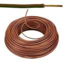 VOB draad / VD draad 2,5 mm² Eca - bruin (H07V-U) - rol 100 meter