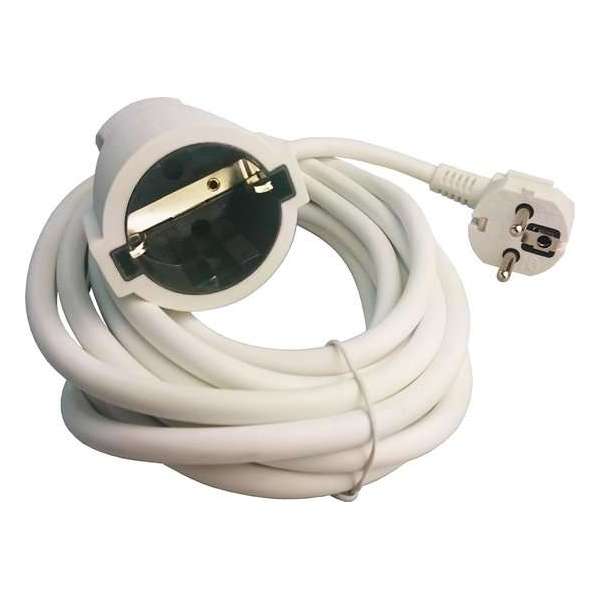 Verlengsnoer 3 mtr | WIT | 3x1.5mm² | 3500W Verlengsnoer 3 mtr | WIT | 3x1.5mm² | 3500W