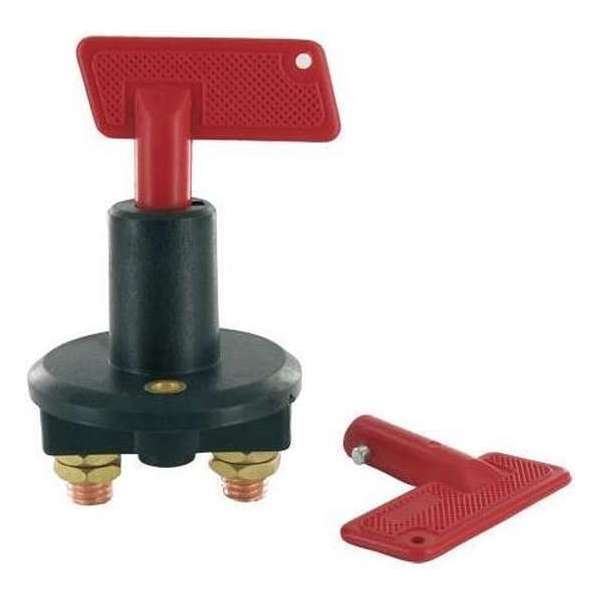 Hoofdstroom schakelaar 12v/100Amp continu 2 sleutels Hoofdstroom schakelaar 12v/100Amp continu 2 sleutels