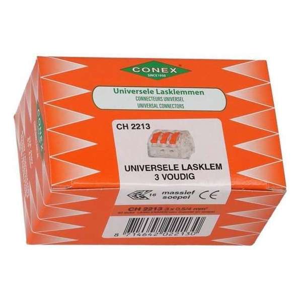 Conex lasklem 3-voudig - Doos 40 st. Conex lasklem 3-voudig - Doos 40 st.