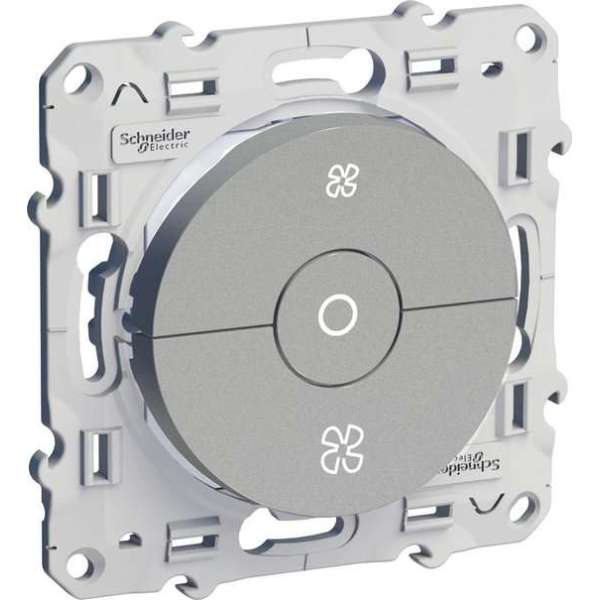 3 standen schakelaar - Aluminium - Odace - Schneider Electric - S530243 3 standen schakelaar - Aluminium - Odace - Schneider Electric - S530243