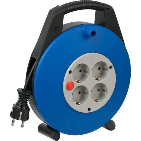 Brennenstuhl Kabelhaspel Vario Line 4-voudig 10 M Zwart/blauw Brennenstuhl Kabelhaspel Vario Line 4-voudig 10 M Zwart/blauw