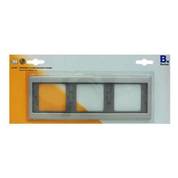 BERKER K5 afdekraam 3-voudig, inbouw | RVS BERKER K5 afdekraam 3-voudig, inbouw | RVS