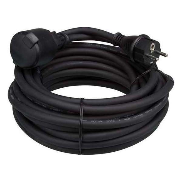 Perel Verlengkabel 10 Meter Rubber Zwart Perel Verlengkabel 10 Meter Rubber Zwart