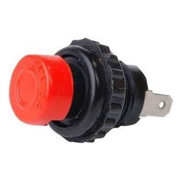 Schakelaar Push-Button 2 Polig - 5A 12-24V - Rood Rond Schakelaar Push-Button 2 Polig - 5A 12-24V - Rood Rond