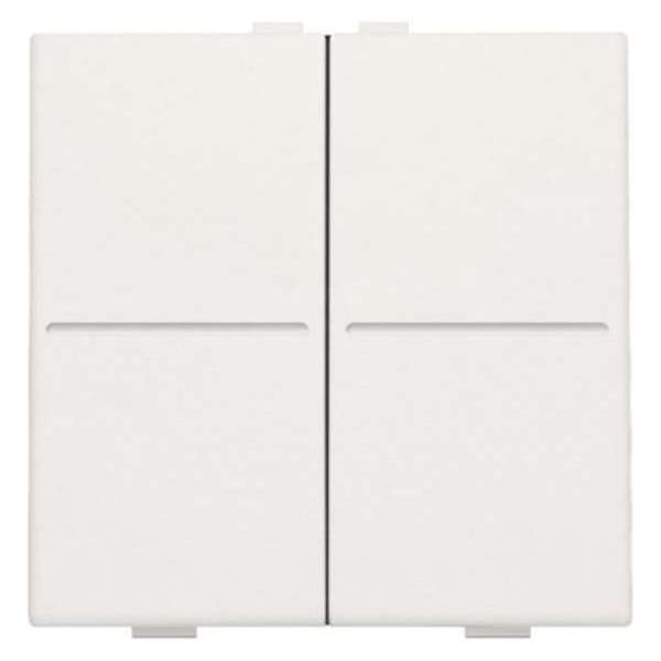 Niko - Centraalplaat toets tweevoudig voor draadloze schakelaar 4 contacten white - 101-00007 Niko - Centraalplaat toets tweevoudig voor draadloze schakelaar 4 contacten white - 101-00007