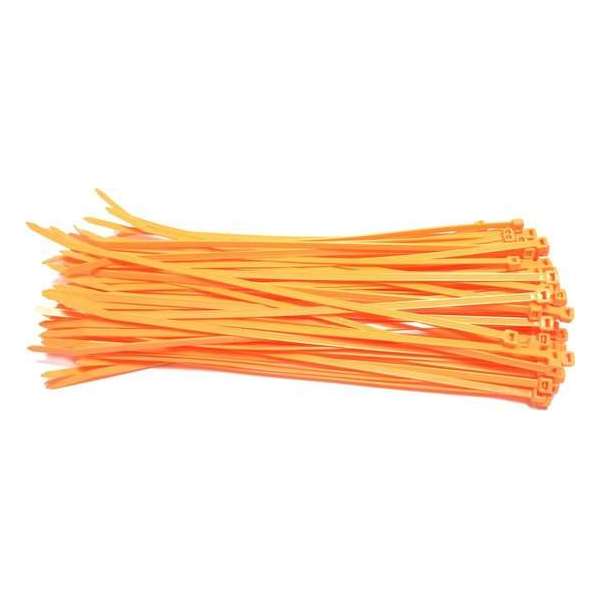 Kabelbinders 4,8 x 300 mm neon oranje zak 100 stuks Kabelbinders 4,8 x 300 mm neon oranje zak 100 stuks