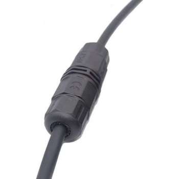 Waterdichte kabelverbinder 3-aderig - schroefdraad bevestiging - IP67 connector