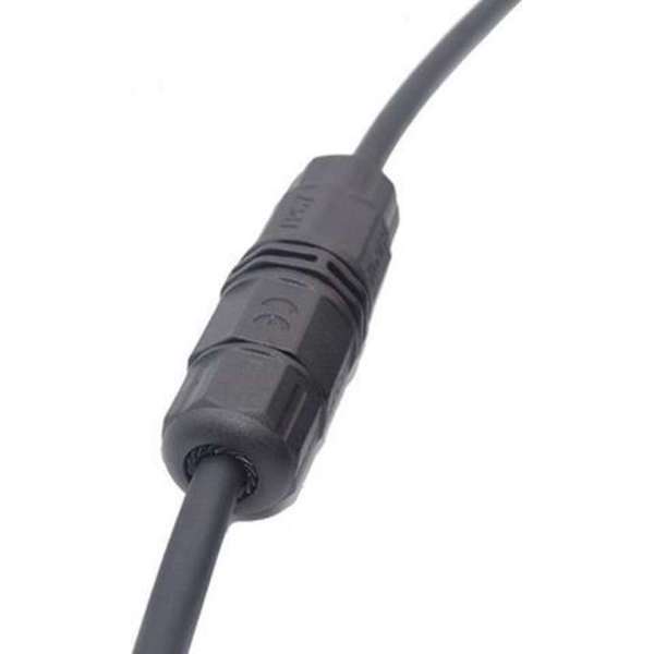 Waterdichte kabelverbinder 3-aderig - schroefdraad bevestiging - IP67 connector