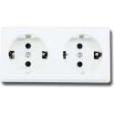 Wandcontactdoos - Igan Kuta - Opbouw - 2-voudig - Randaarde - Wit