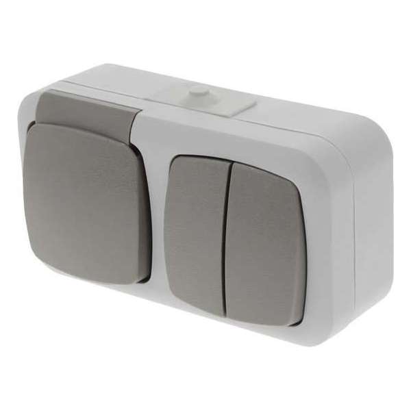 Q-Link combinatie – opbouw – serie – randaarde – grijs Q-Link combinatie – opbouw – serie – randaarde – grijs