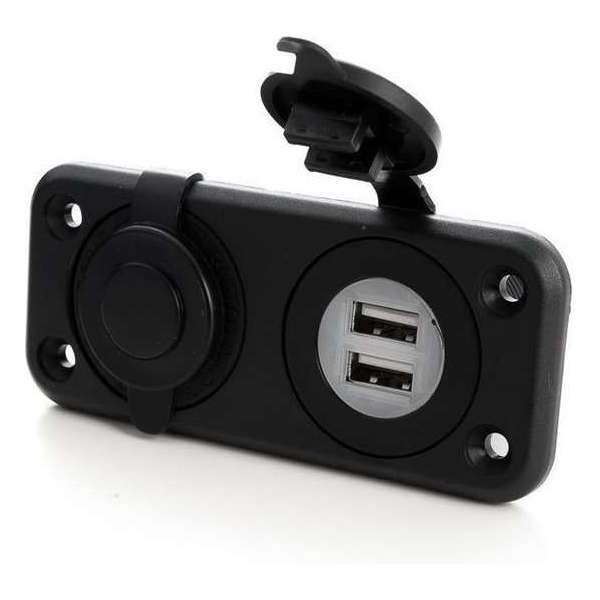 Usb ports + stopcontact met cover Usb ports + stopcontact met cover
