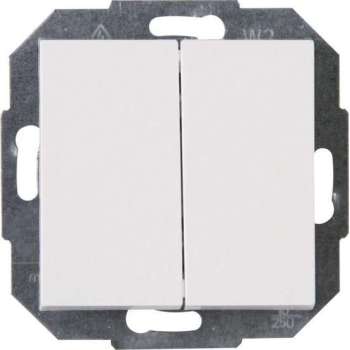 KOPP serie ATHENIS, dubbele wipschakelaar serie, inbouw | wit