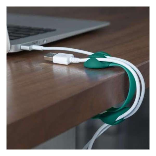 Desk Cable Clip - Emerald Desk Cable Clip - Emerald