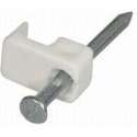 Kabelclip plat 3x5mm - 100st wit