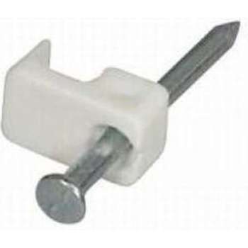 Kabelclip plat 3x5mm - 100st wit