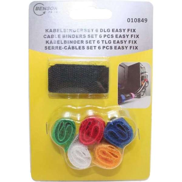 Hofftech Kabelbinderset Klitenband Easy Fix (6 Delig) Hofftech Kabelbinderset Klitenband Easy Fix (6 Delig)