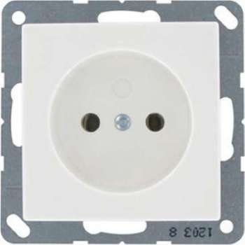 Jung AS500 wandcontactdoos enkel inbouw  | wit
