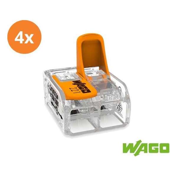 Wago lasklem 2-voudig 221-612 (4 stuks) Wago lasklem 2-voudig 221-612 (4 stuks)