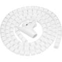 Allteq - Spiraalband - Kabelslang -  Met doorvoerhulp - Kabels wegwerken - 2 meter - Wit