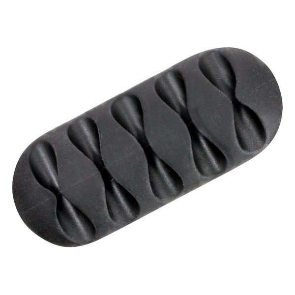 Doodadeals® | Zwarte zelfklevende kabelhouder voor 5 kabels | Zwart Doodadeals® | Zwarte zelfklevende kabelhouder voor 5 kabels | Zwart