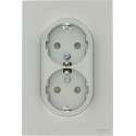 Schneider Electric Merten Odace stopcontact dubbel geaard Aluminium