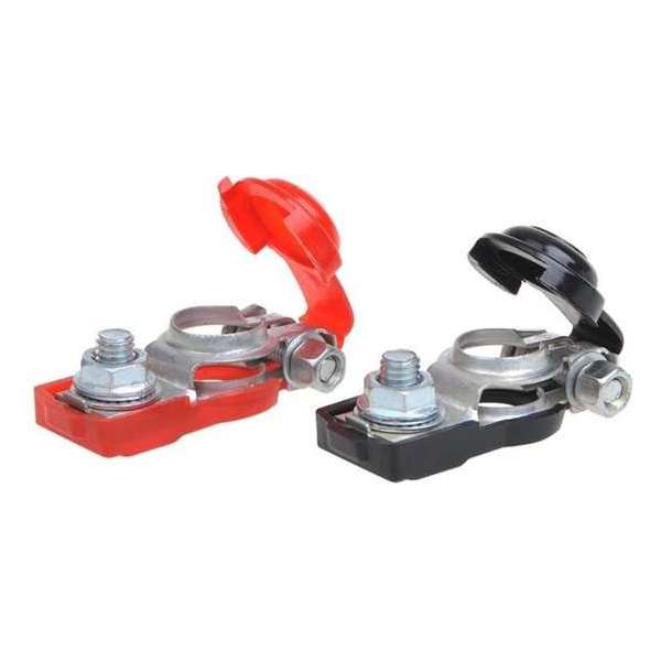Proplus Accuklemmenset Met Bescherming (+) En (-) Din 16/18mm Proplus Accuklemmenset Met Bescherming (+) En (-) Din 16/18mm