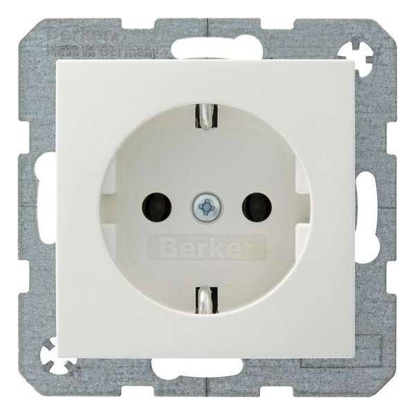 Berker Enkel Geaard Stopcontact Wit B1-B.3-B.7 (Te combineren met Berker S1 serie) Berker Enkel Geaard Stopcontact Wit B1-B.3-B.7 (Te combineren met Berker S1 serie)