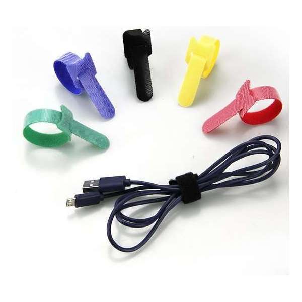 Nixnix - Klittenband Kabelbinders - Kabel Organiser - Kabel Management - 50 Stuks Nixnix - Klittenband Kabelbinders - Kabel Organiser - Kabel Management - 50 Stuks