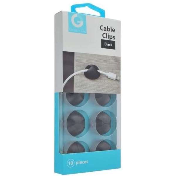 Grab 'n Go Cable Clips zwart 10st Grab 'n Go Cable Clips zwart 10st