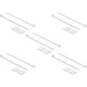 DeLOCK Tie-wraps 200 x 2,5mm (10 stuks) met zelfklevende houders (10 stuks) / transparant