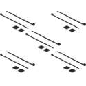 DeLOCK Tie-wraps 200 x 2,5mm (10 stuks) met zelfklevende houders (10 stuks) / zwart