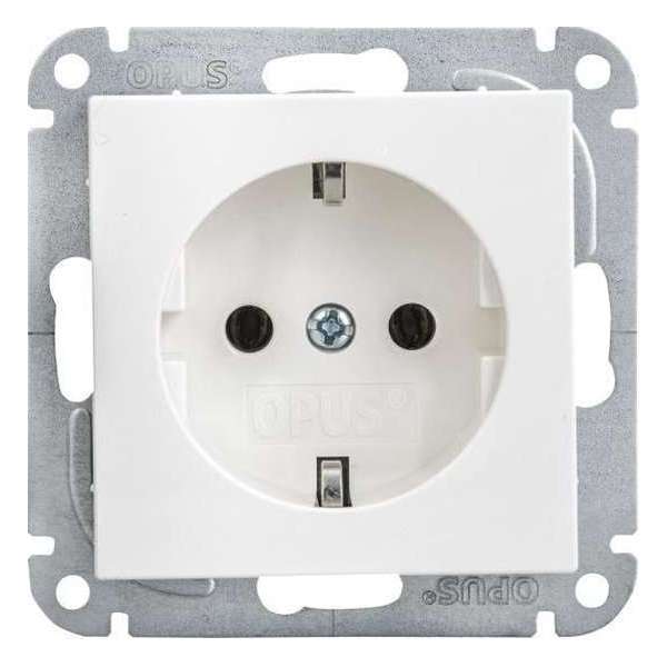 Opus 55 Wandcontactdoos RA polarwit Opus 55 Wandcontactdoos RA polarwit