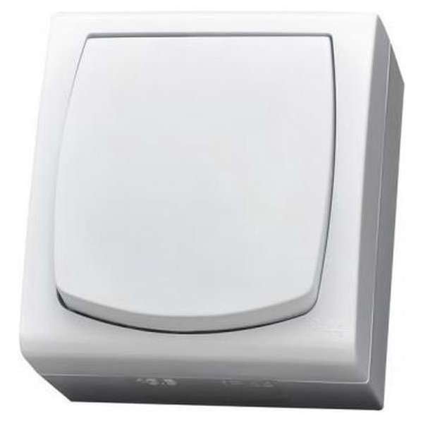 OSPEL Madera Single Switch Opbouw Wisselschakelaar | IP20 | Wit | 65x46x70mm (LxBxH)) OSPEL Madera Single Switch Opbouw Wisselschakelaar | IP20 | Wit | 65x46x70mm (LxBxH))