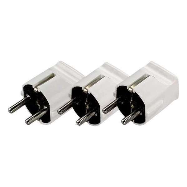 AS Schwabe Veiligheidsstekker 10 A, 250 V, wit, set van 3 AS Schwabe Veiligheidsstekker 10 A, 250 V, wit, set van 3