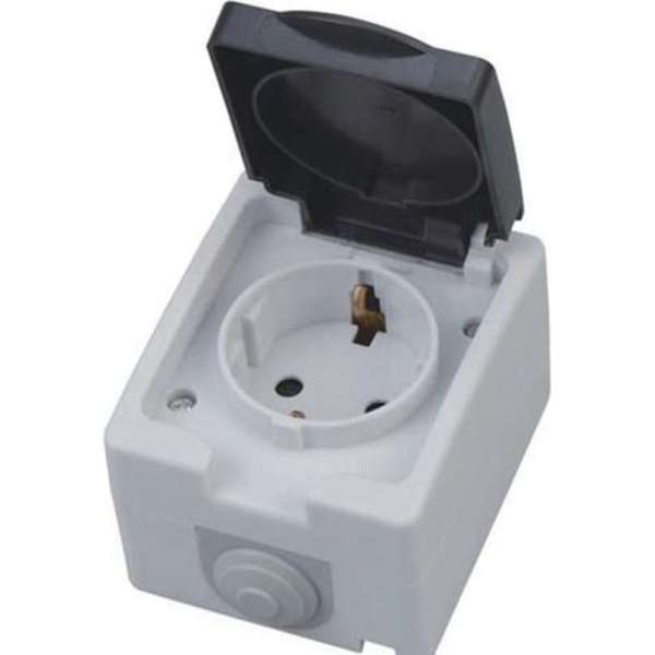 Buitenstopcontact - Opbouw - Enkel - Geaard - Waterdicht IP54 Buitenstopcontact - Opbouw - Enkel - Geaard - Waterdicht IP54