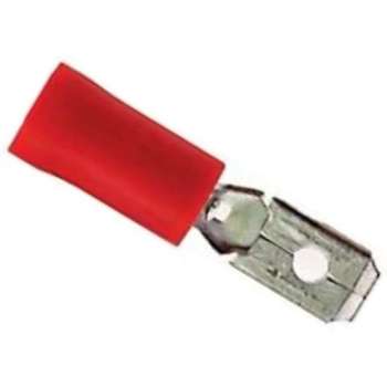 Bofix Kabelschoen Stekker Man Plat 4.8 Mm Rood 25 Stuks