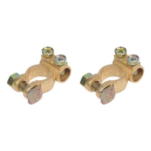 Proplus Accuklemmenset (+) En (-) Din 16/18 Mm Messing Goud Proplus Accuklemmenset (+) En (-) Din 16/18 Mm Messing Goud