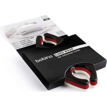 bobino Cord Wrap Large - 3Pack Assorted Basic Colors (White, Brack, Red) - Stylish Cable and Wire Management/Organizer