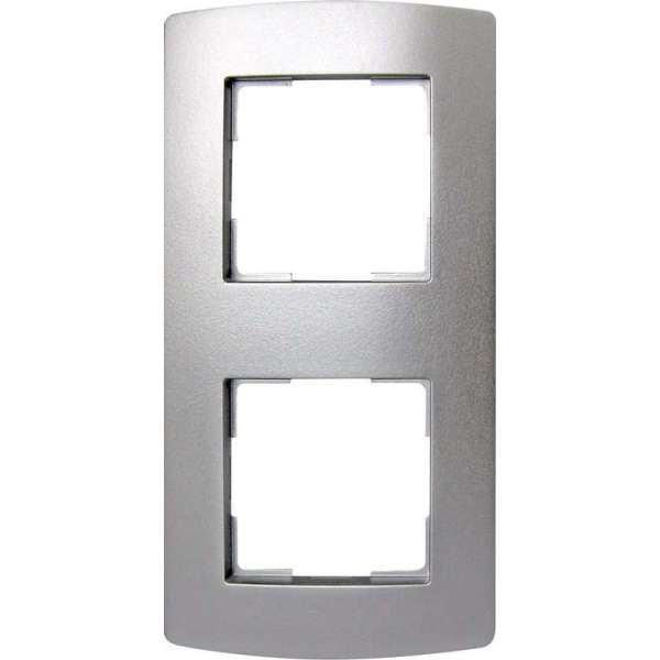 Dubbele afdekplaat - Verticaal / Horizontaal - Inox Dubbele afdekplaat - Verticaal / Horizontaal - Inox
