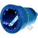 Stekker PVC contra met randaarde, zwart, 16 Ampere, 250 Volt, VDE