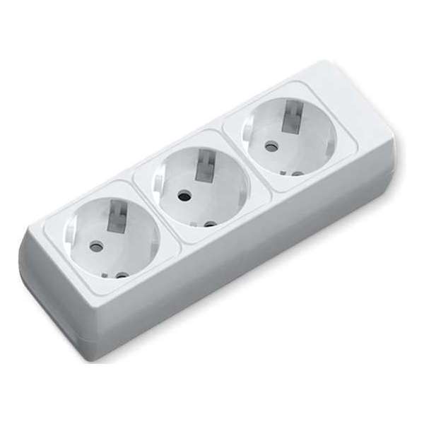 Verlengsnoer - Igan Bovun - 3680W - 3 Stopcontacten - Wit - Zonder Snoer/Kabel | Nederland Verlengsnoer - Igan Bovun - 3680W - 3 Stopcontacten - Wit - Zonder Snoer/Kabel | Nederland