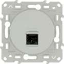 Schneider Electric Odace UTP stopcontact CAT5 Aluminium