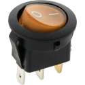 Schakelaar - geel - 12 volt - 35A - verlicht rond - 3 pins
