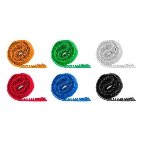 Klittenband kabelbinder - 17 centimeter - 6 kleuren Klittenband kabelbinder - 17 centimeter - 6 kleuren