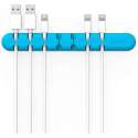 Cable Organizer Voor 7 Kabels Blauw - Kabel Wegwerking - Kabelklemmen - Cable Management - Bureau